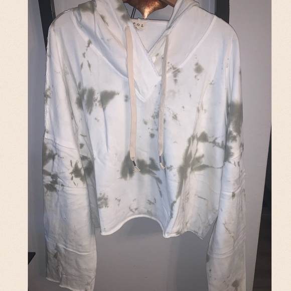 Last Dusky Sage Drop Cropped Tie Dye Hoodie - Picture 6 of 13